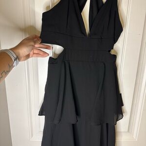 Lulu's Chic Black Cutout Dress Large